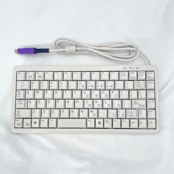 CHERRY Ultra Slim G84-4100 Compact Keyboard USB/PS2 Light Gray - Picture 1 of 7